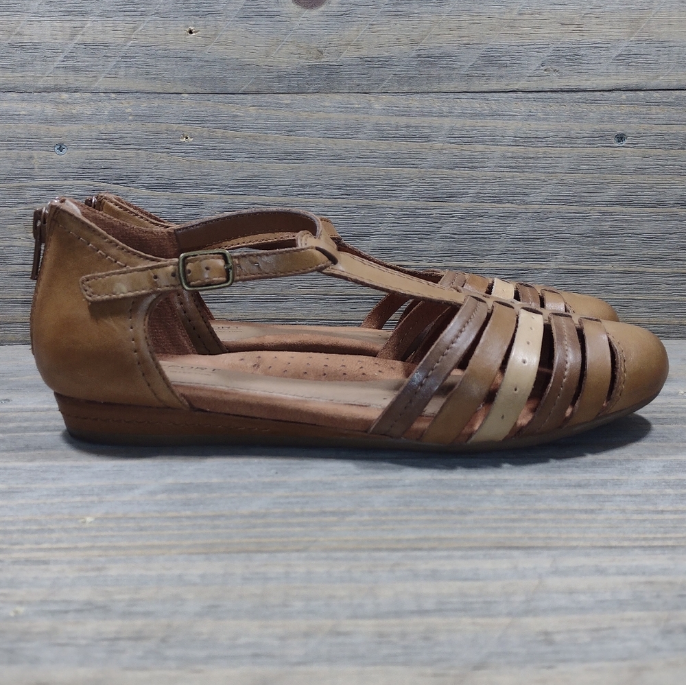 Rockport Cobb Hill Collection Galway Strappy Shoes Womens Size 7 Tan